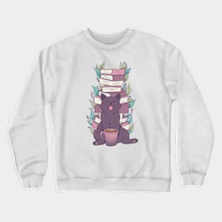 Books And Cat Crewneck Sweatshirt